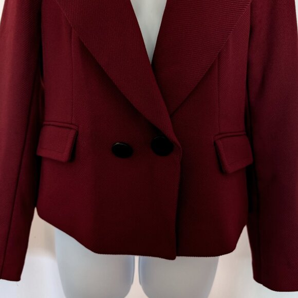 IRIS SETLAKWE short BLAZER jacket Sz 8 DOUBLE BREASTED MADE IN CANADA HIGH END - Picture 3 of 15